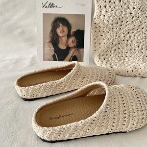 Hand-Woven Openwork Breathable Women's Slippers, Soft-Sole & Comfortable